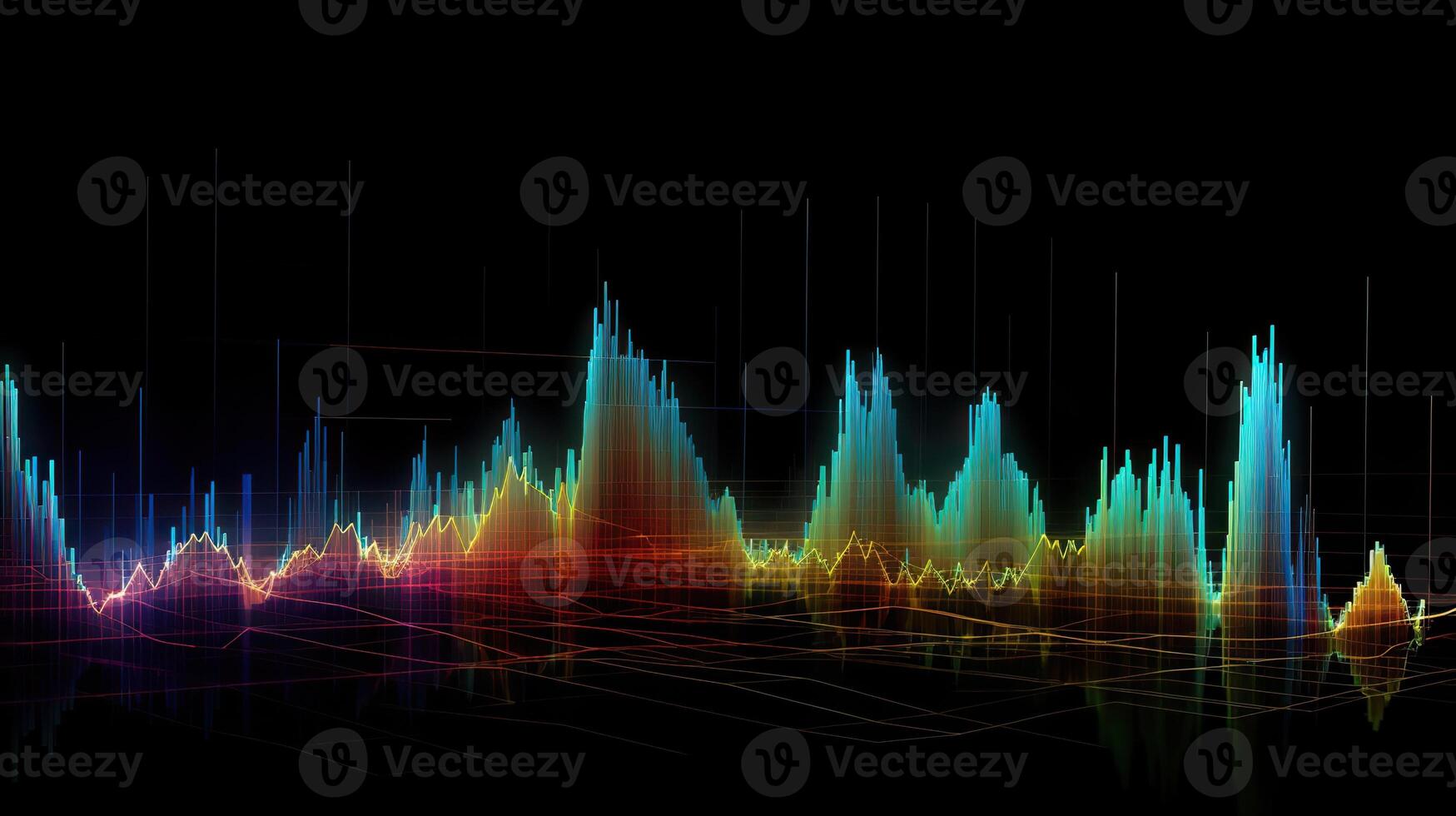 ai généré. ai génératif. la finance Stock forex graphique commercialisation argent tendance le volume le revenu aller en haut et bas. pouvez être utilisé pour illustration de une analyse la finance déclarations. graphique art photo