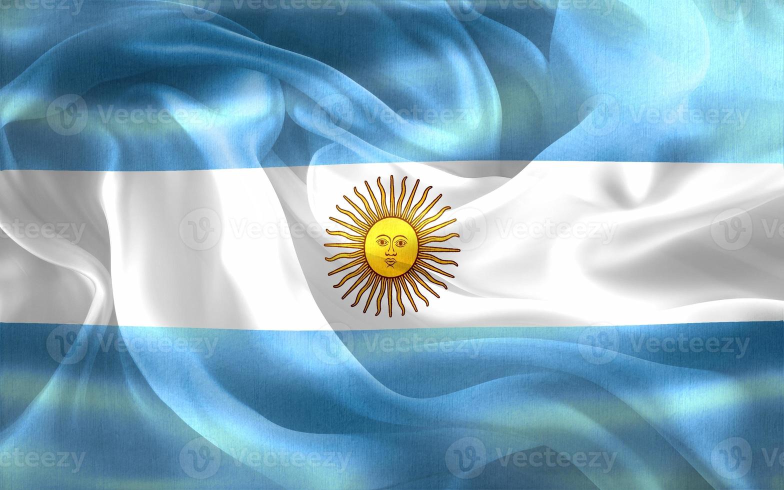 drapeau argentine - drapeau en tissu ondulant réaliste photo