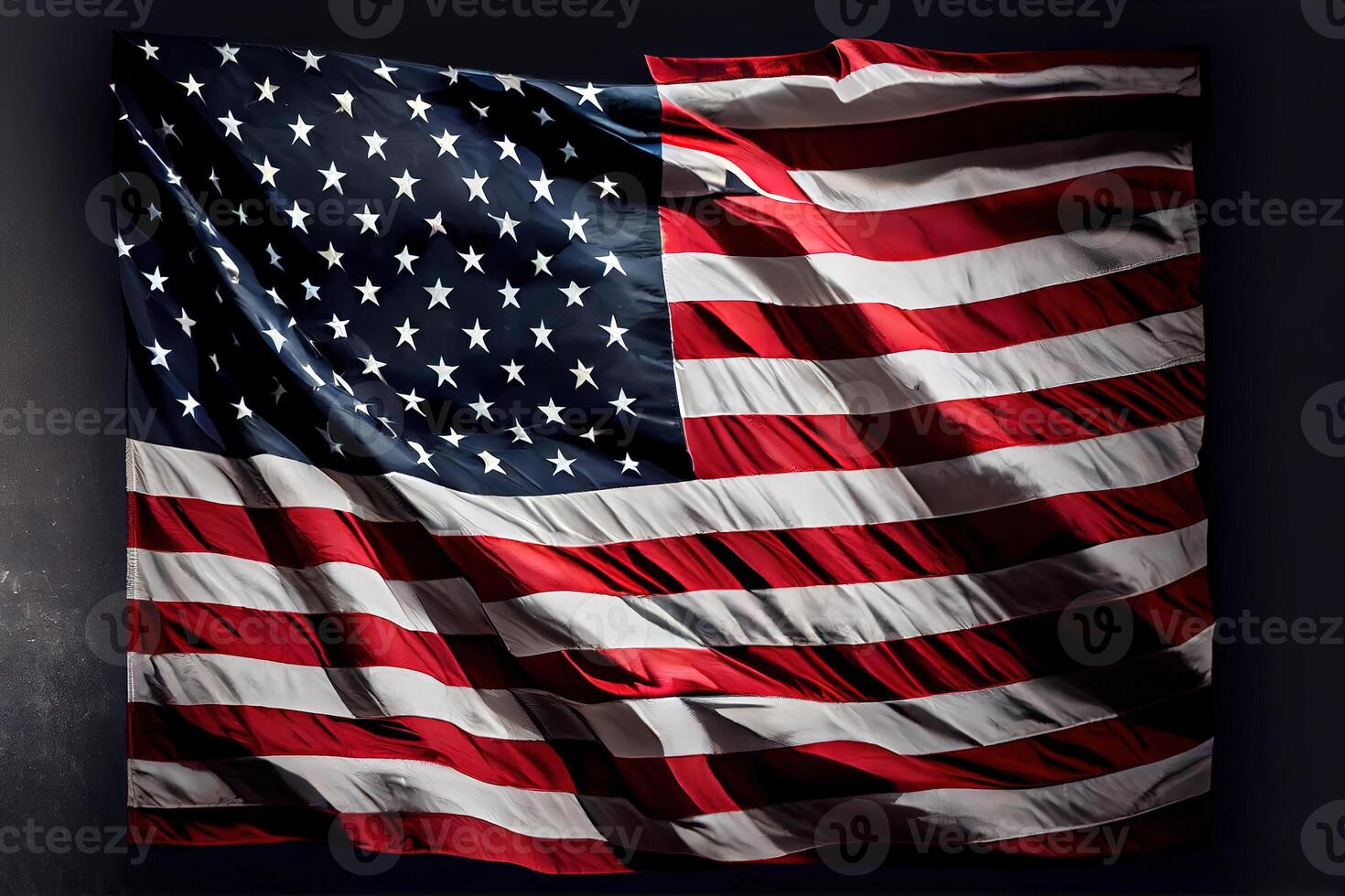 uni États de Amérique drapeau, Etats-Unis drapeau, bokeh Contexte. génératif ai photo