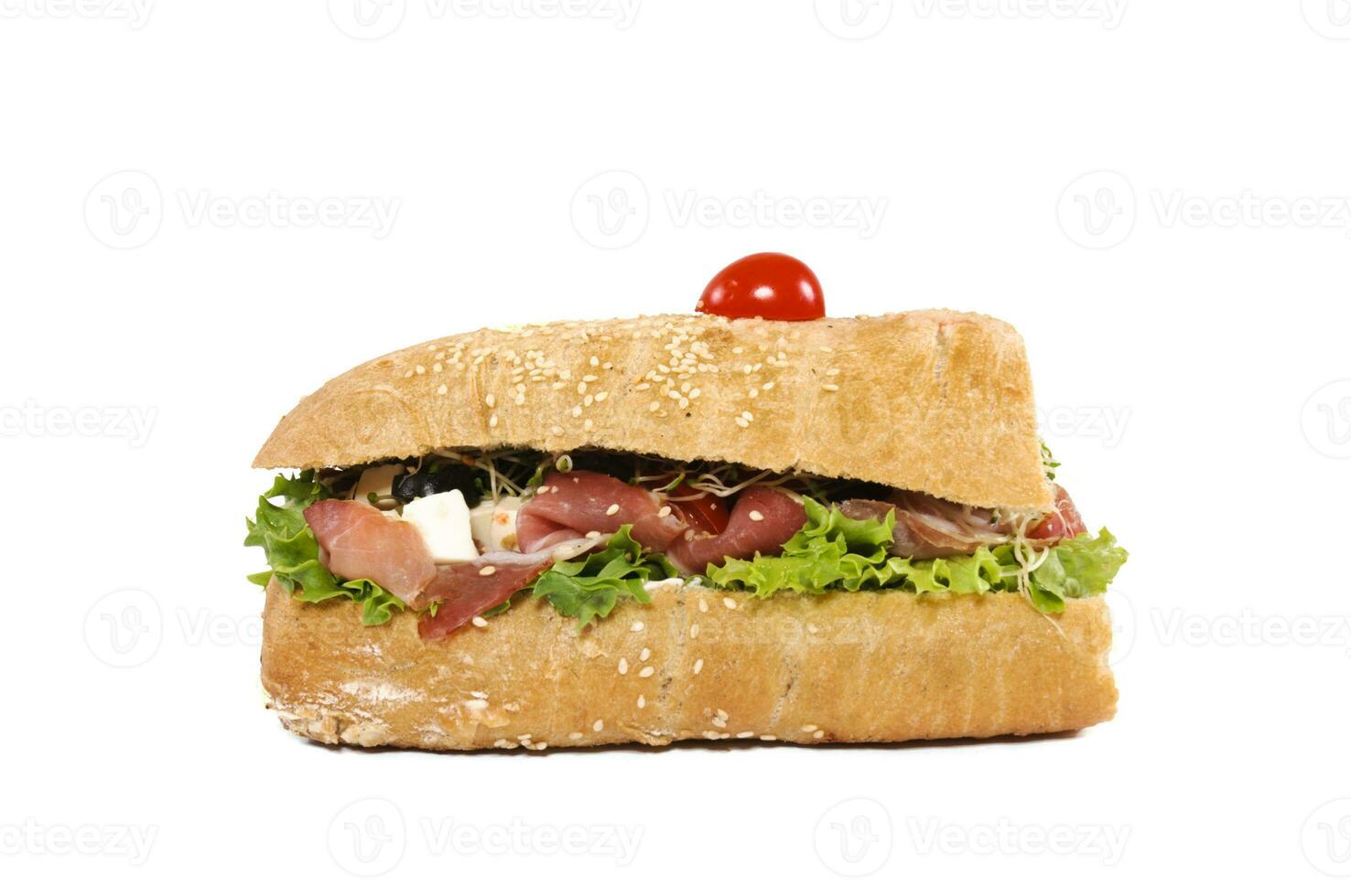 des sandwichs isolé sur blanc photo