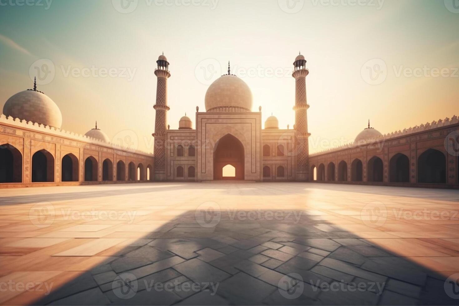 ai génératif une mosquée avec une magnifique Contexte photo