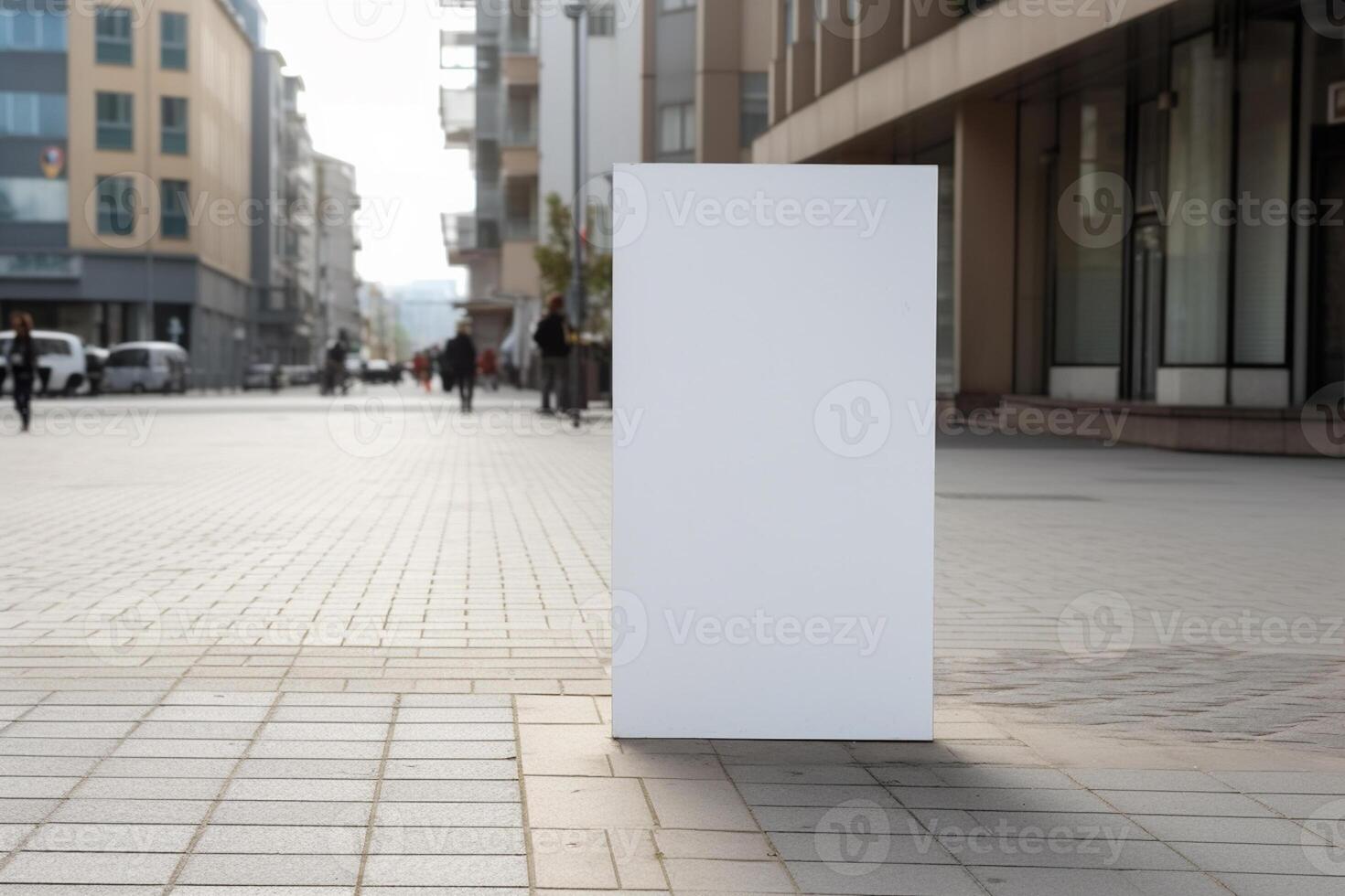 ai génératif une Vide blanc signe planche maquette isolé à l'extérieur photo