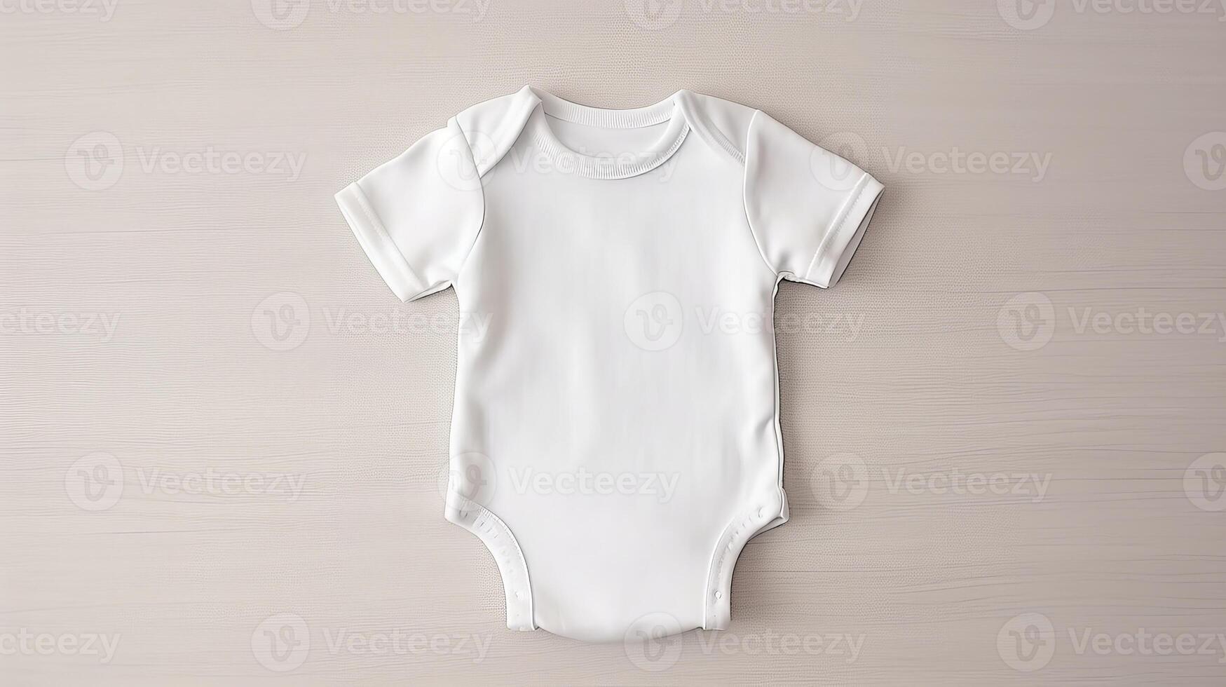 blanc enfant bref manche le maillot de corps. Créatif Ressource, ai généré photo