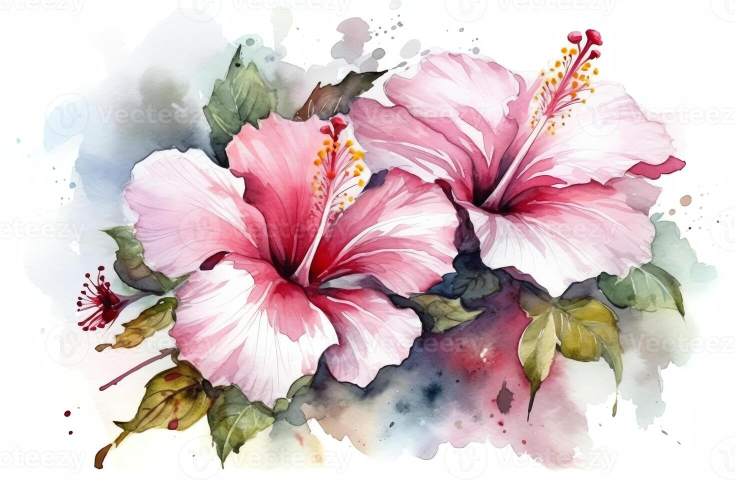 Blossoms And Bump Illustration Aquarelle Délicate De Femmes Enceintes Avec  Des Accents Floraux Générer