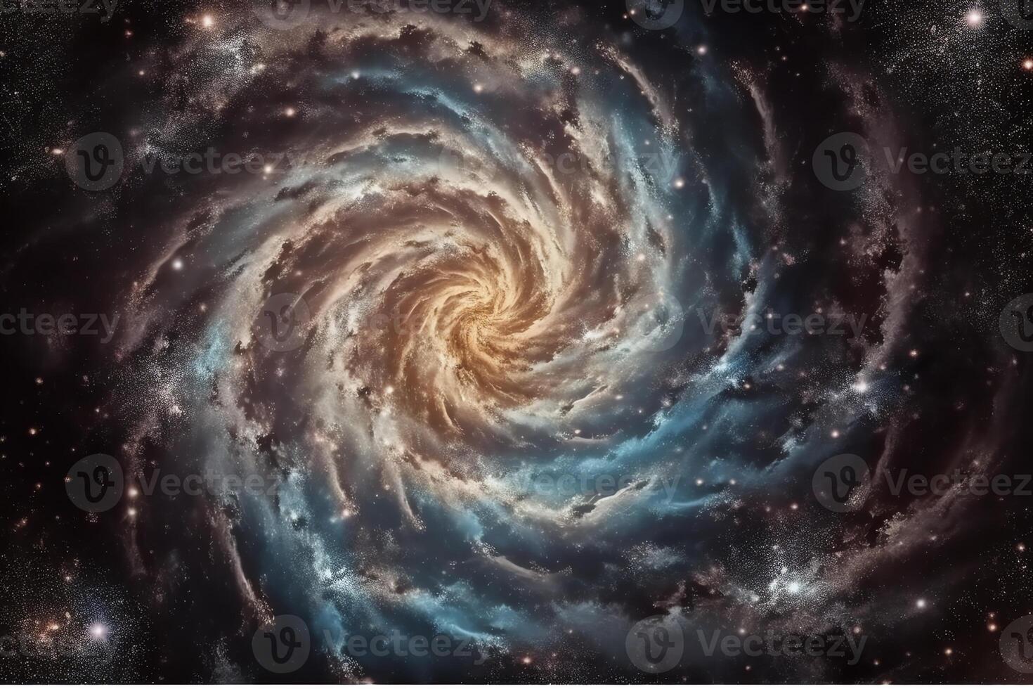 tourbillon galaxie laiteux façon étoiles autre dimension nuage espace. ai généré photo