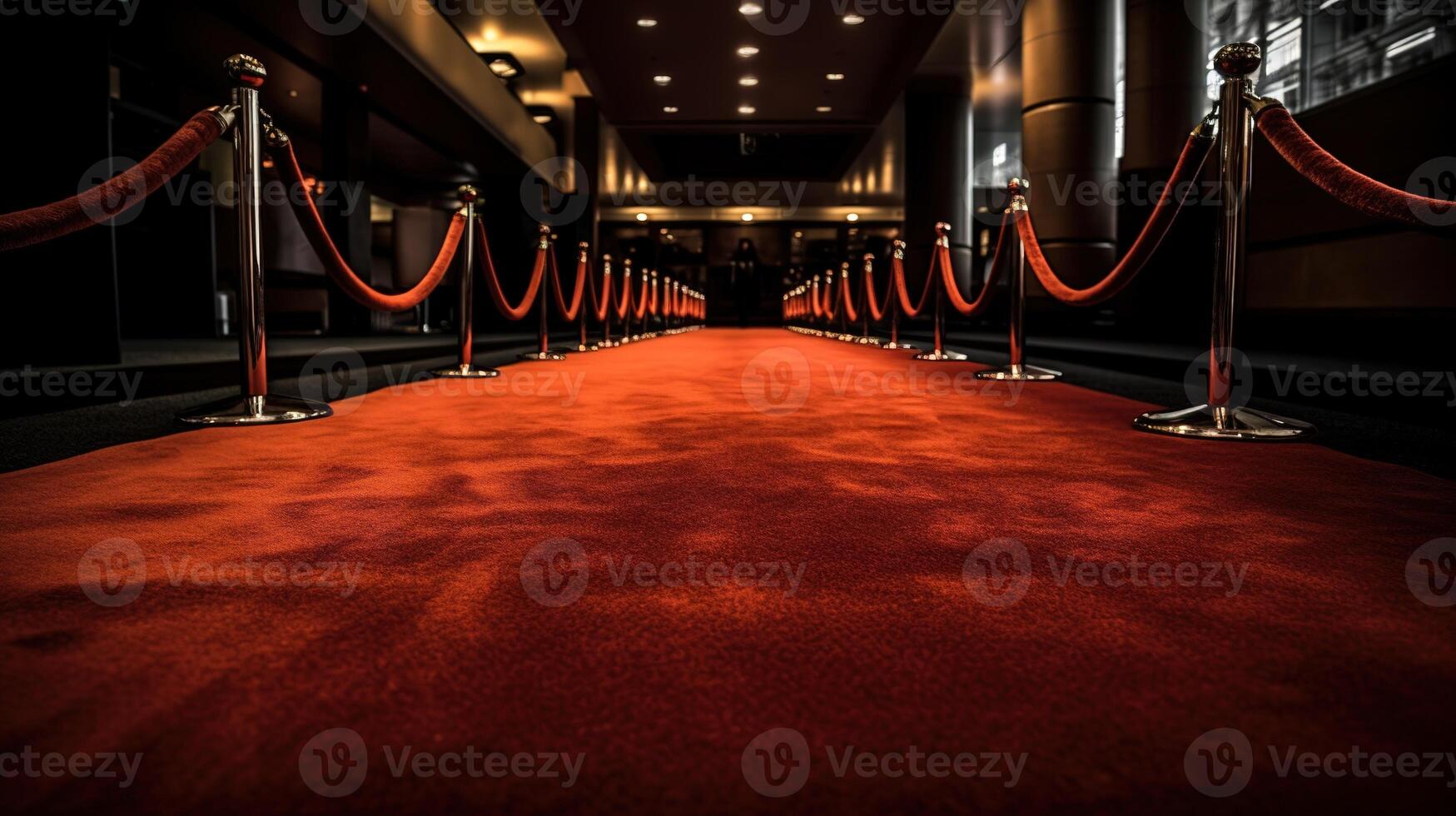 le paillettes et charme de le rouge tapis à un récompenses cérémonie. génératif ai photo