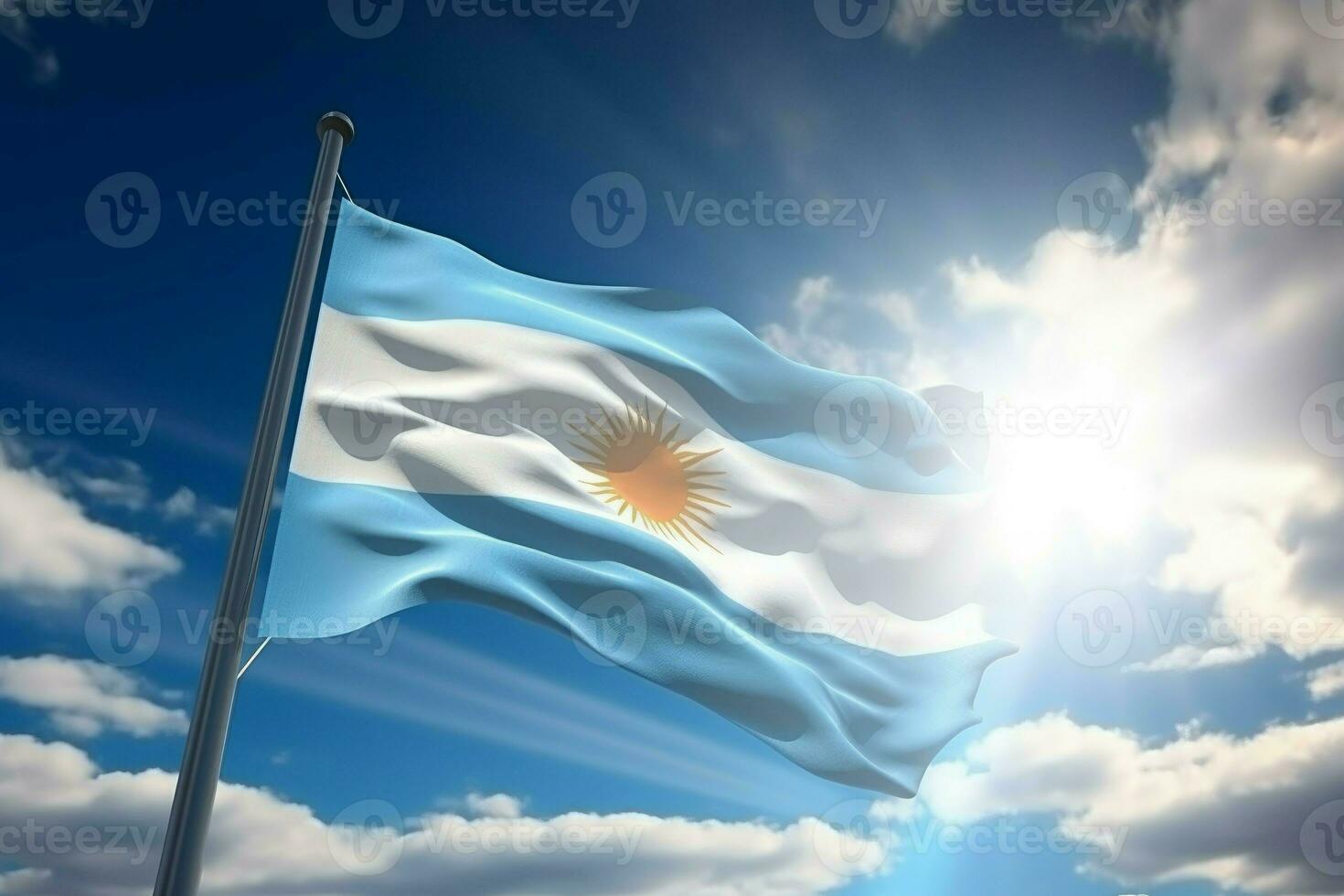 Argentine nationale drapeau. produire ai photo