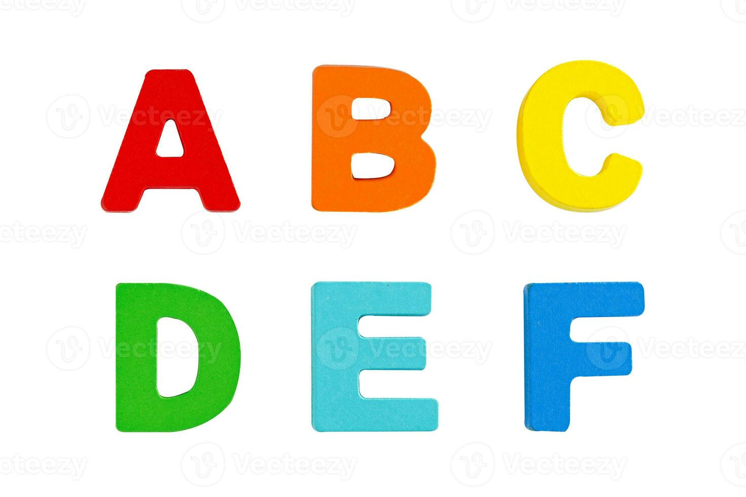 Anglais alphabet isolé sur blanc arrière-plan, apprentissage éducation concept. photo
