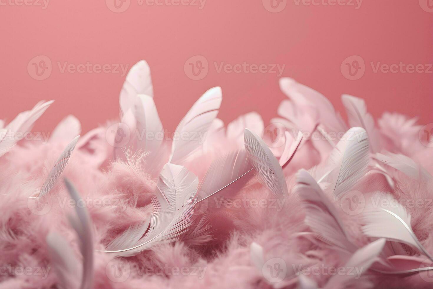 rose plumes. produire ai photo