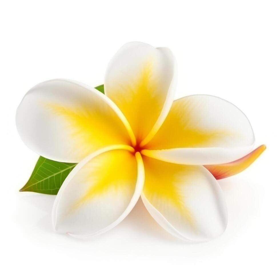 plumeria fleur isolé. illustration ai génératif photo