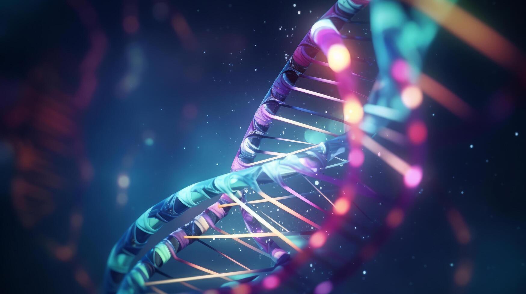ADN double hélix. illustration ai génératif photo