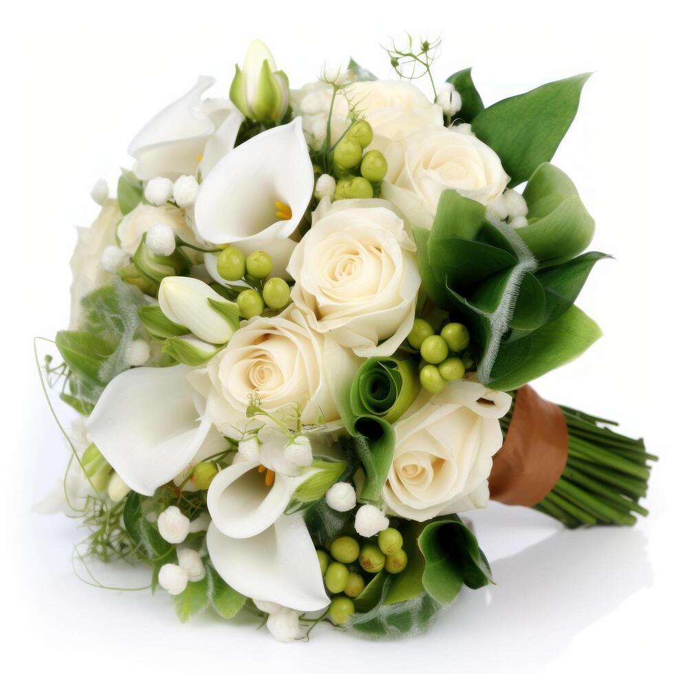 mariage floral bouquet. illustration ai génératif photo