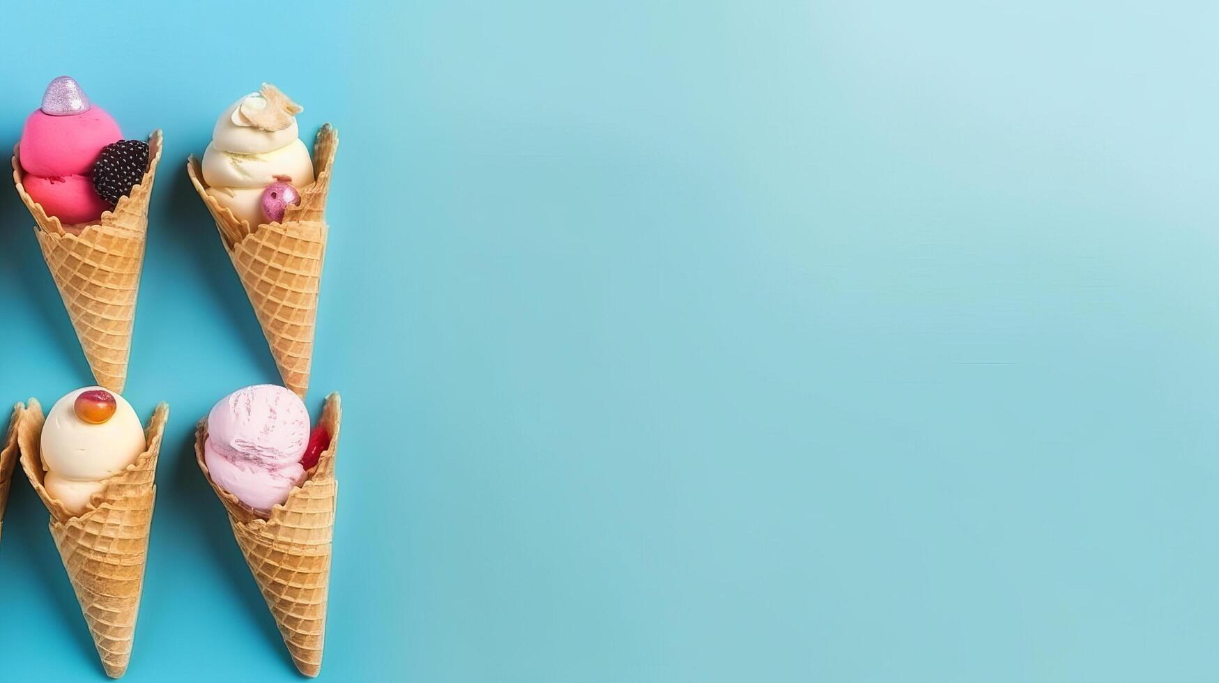 la glace crème Contexte. illustration ai génératif photo