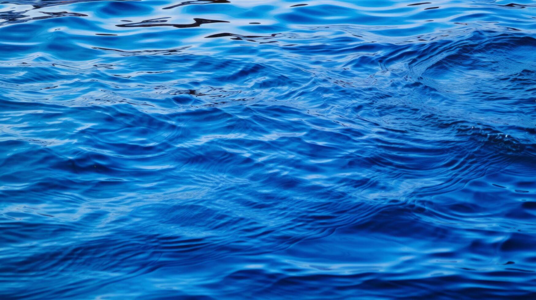 bleu mer l'eau. illustration ai génératif photo