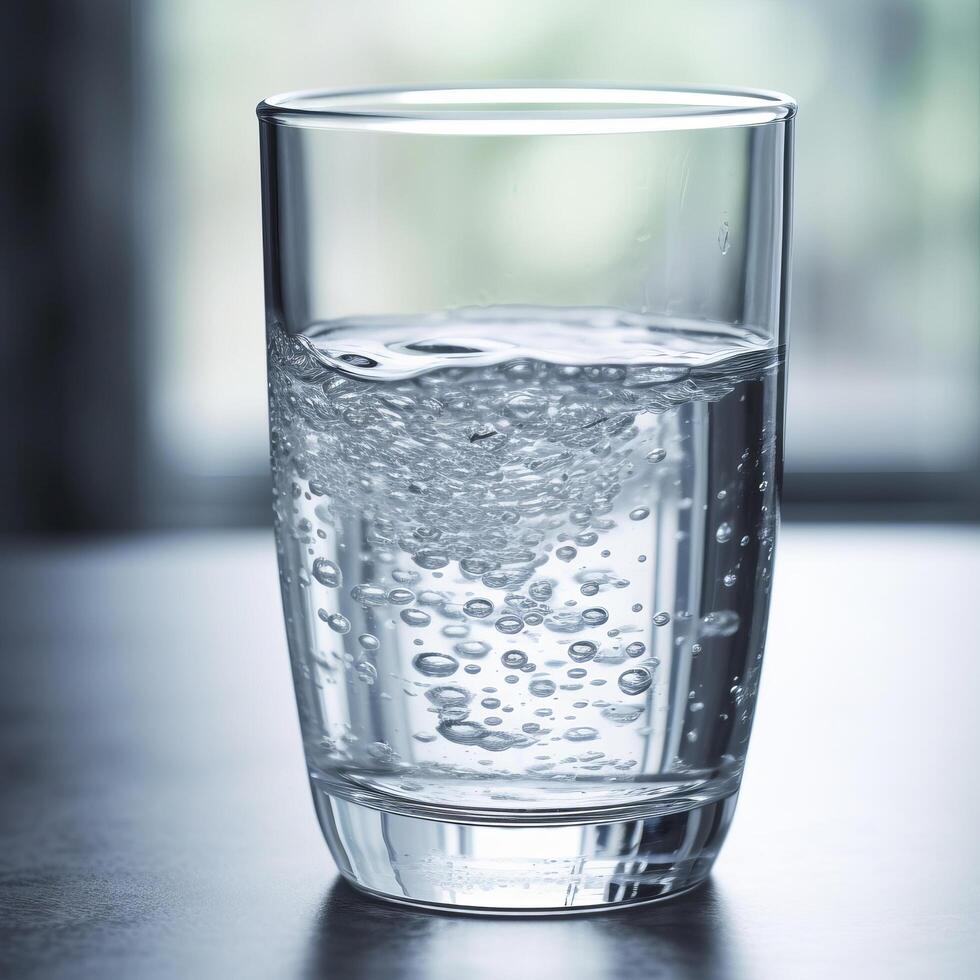 verre de nettoyer l'eau. illustration ai génératif photo