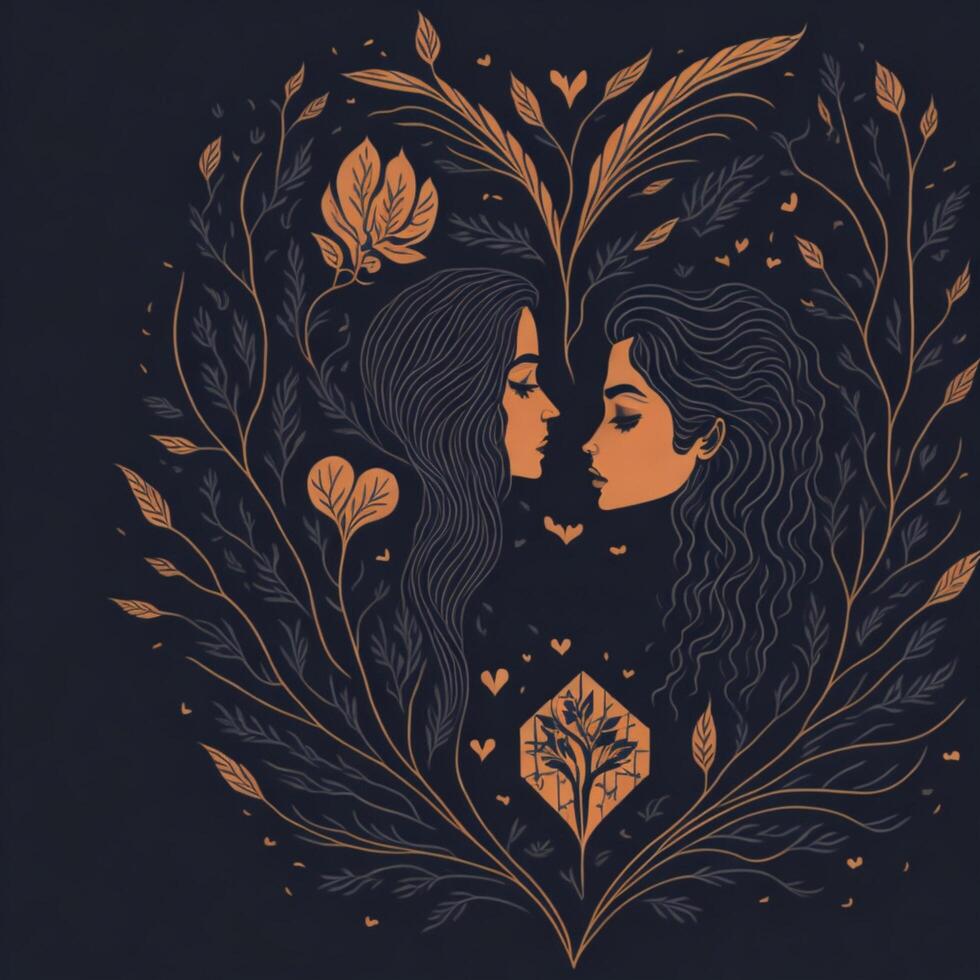 illustration de l'amour et dia dos namorados ai généré photo