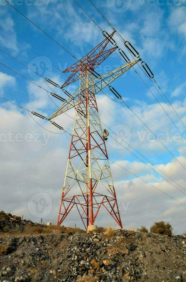 électricité poteaux Contexte photo