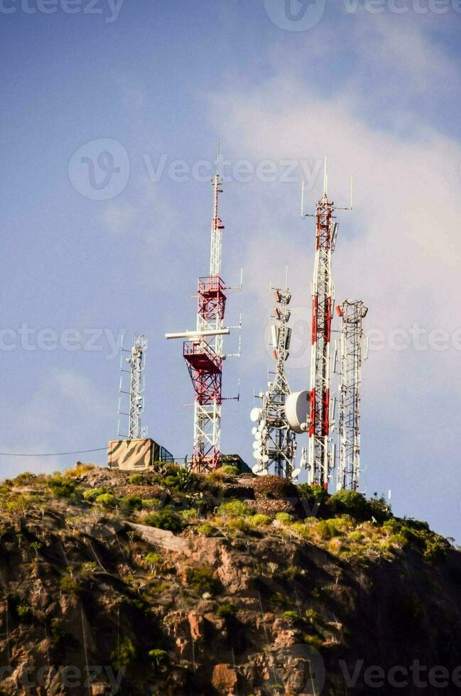 radio antennes sur le colline photo