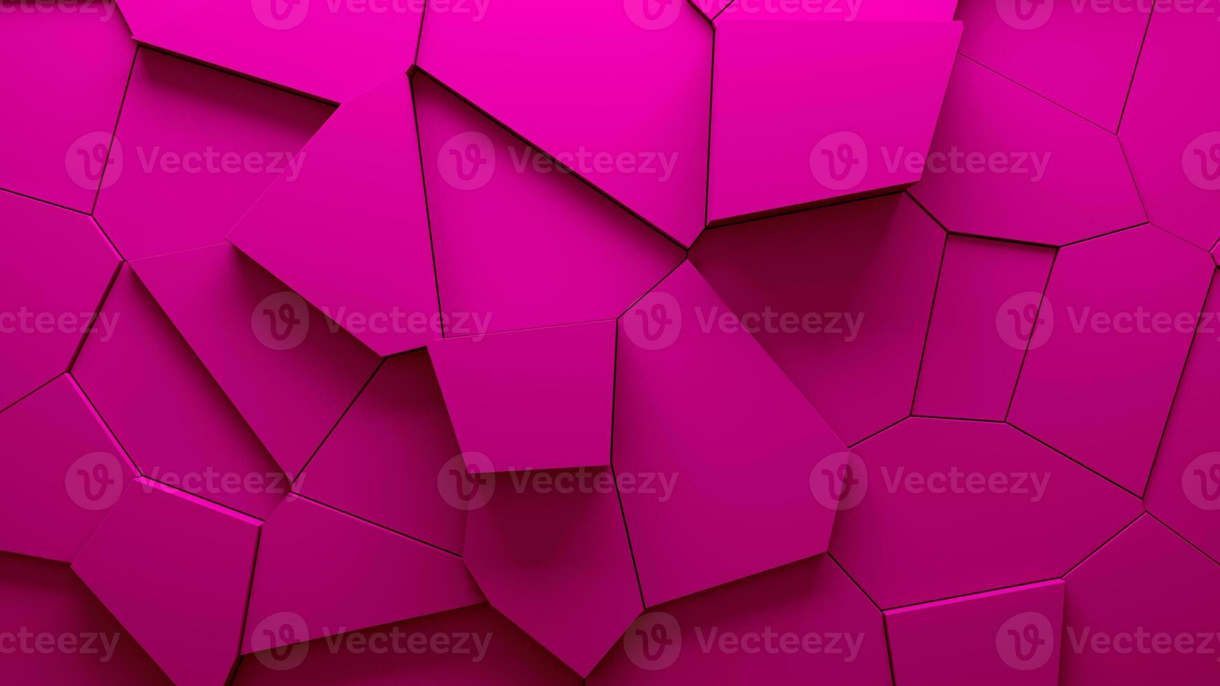 abstrait extrudé voronoi blocs Contexte minimal rose nettoyer entreprise mur 3d géométrique surface illustration polygonal éléments déplacement photo