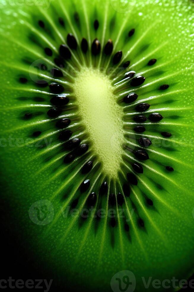 génératif ai, macro Frais kiwi texturé Contexte photo