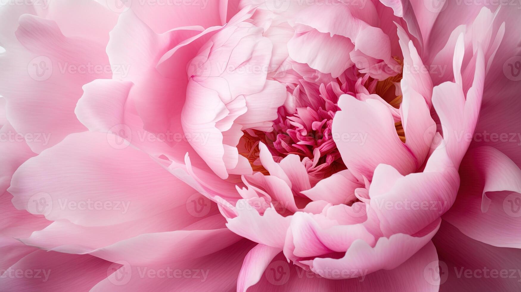 génératif ai, proche en haut de épanouissement parterres de fleurs de pivoine fleurs, floral texturé arrière-plan, printemps ambiance. photoréaliste effet. photo