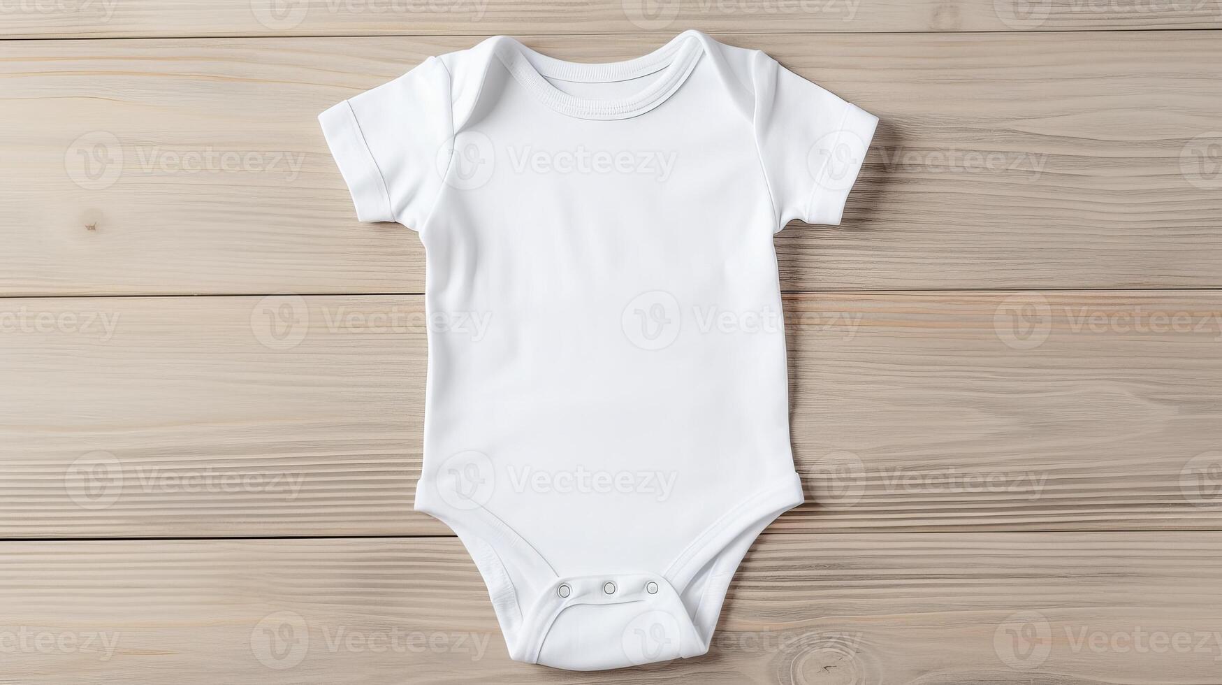 blanc enfant bref manche le maillot de corps. Créatif Ressource, ai généré photo