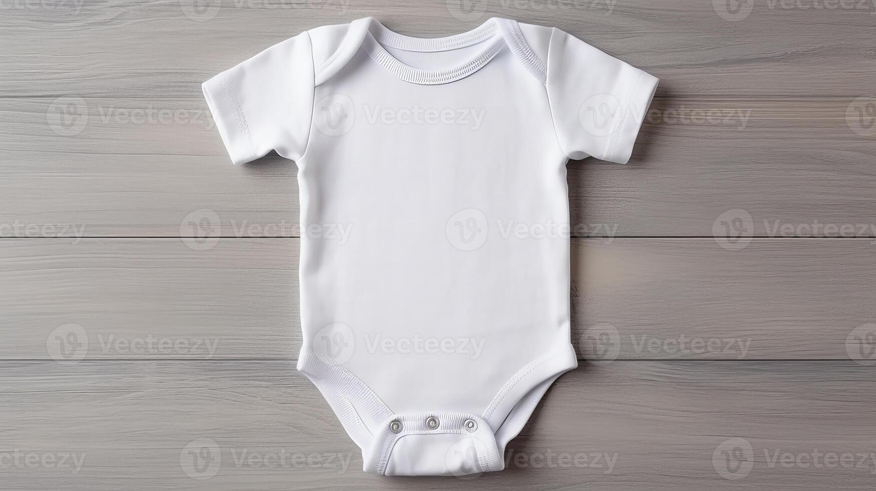 blanc enfant bref manche le maillot de corps. Créatif Ressource, ai généré photo