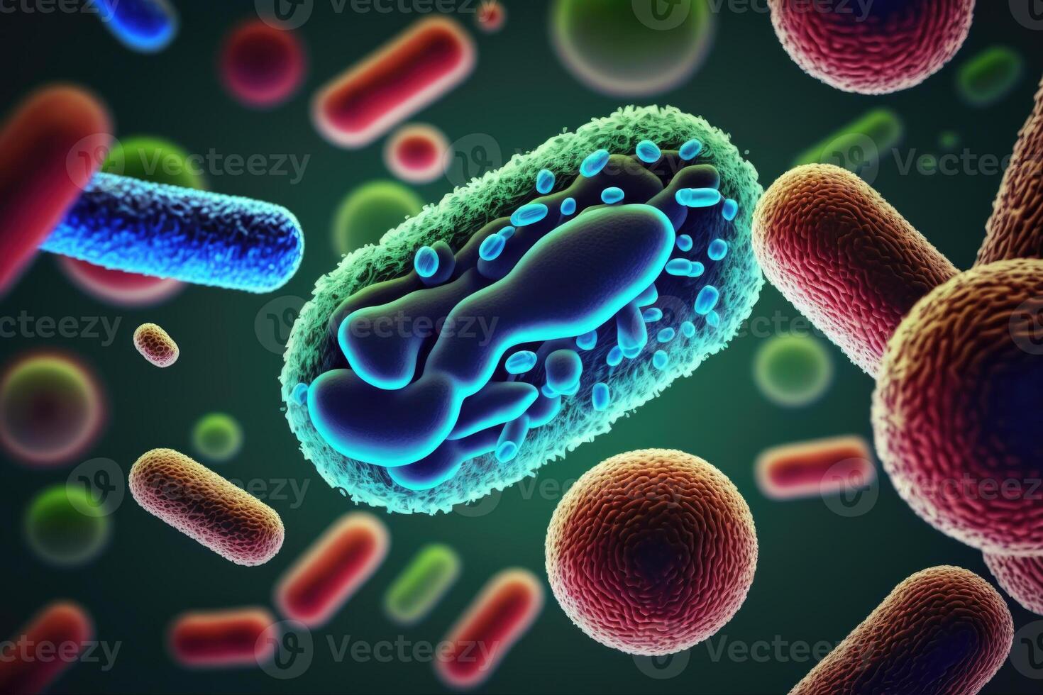 les bactéries médical Contexte. génératif ai photo