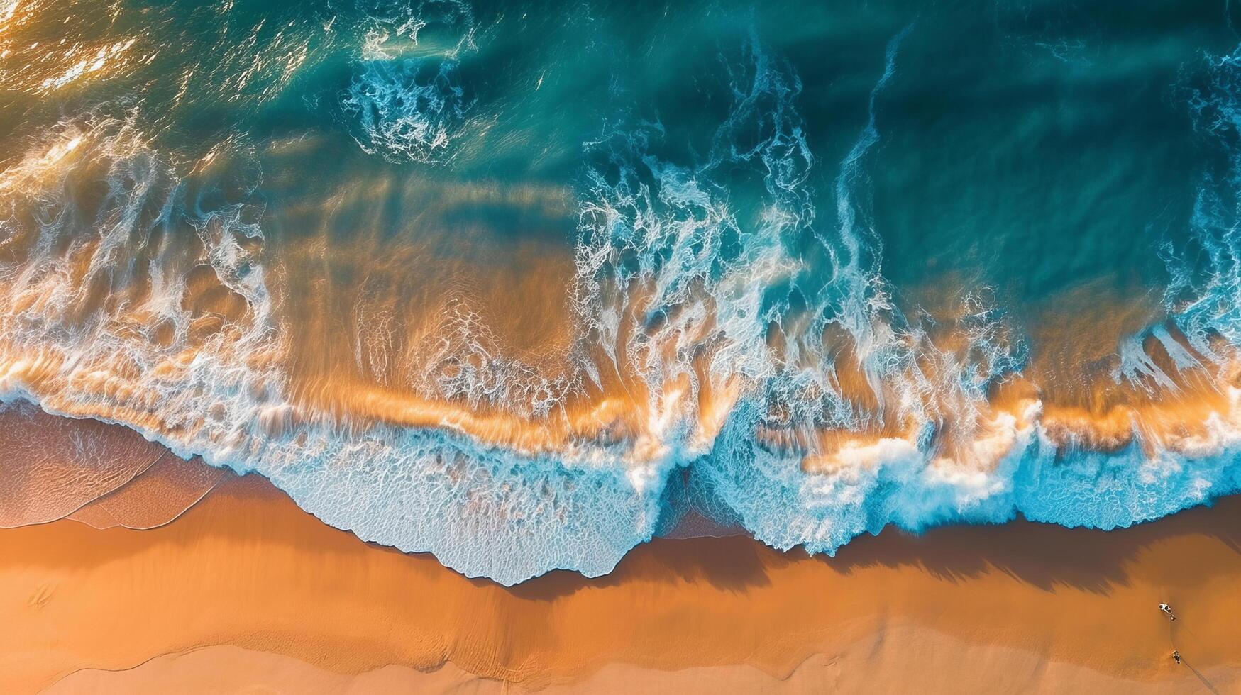 plage drone voir. illustration ai génératif photo