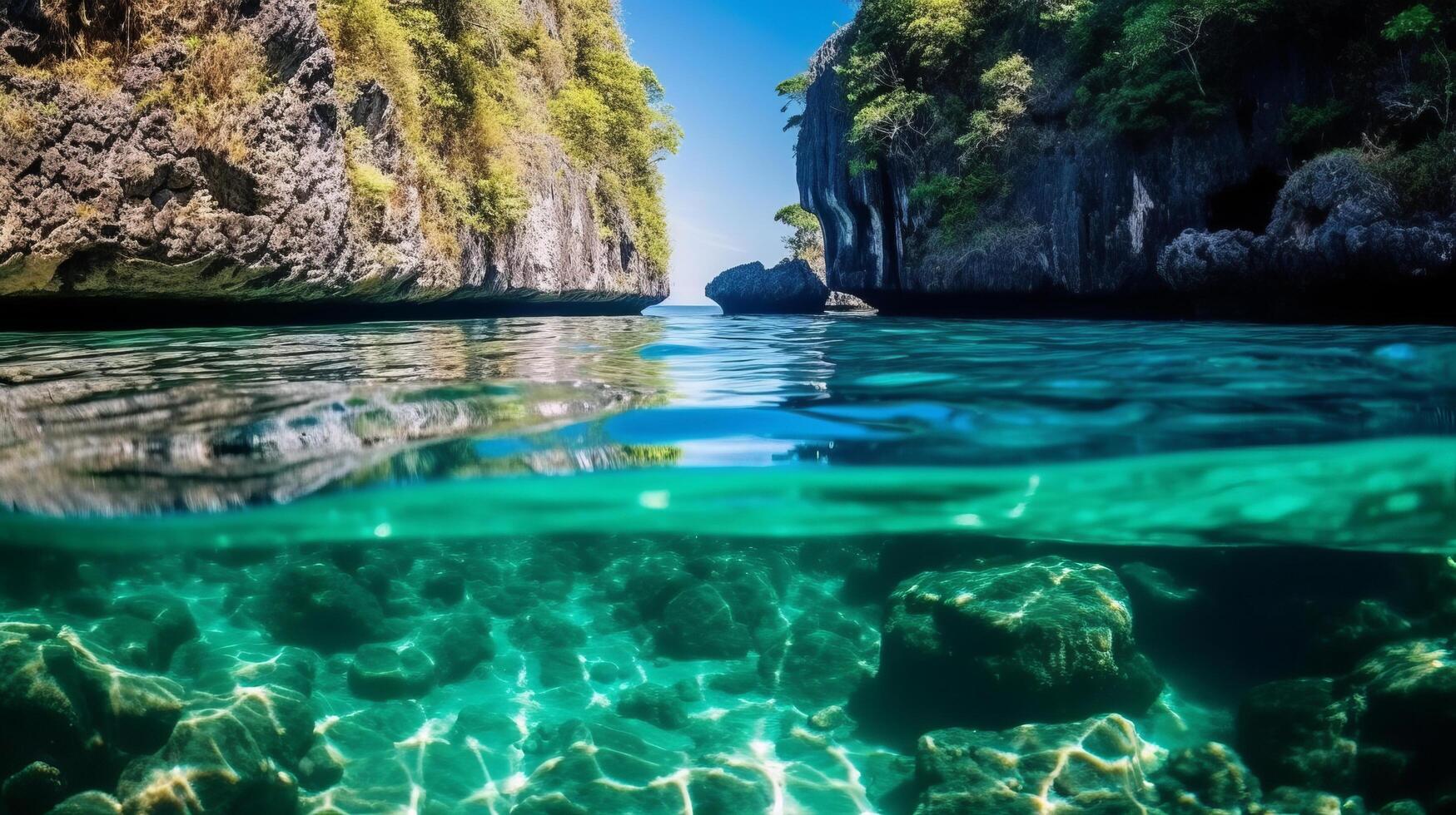 tropical île Contexte. illustration ai génératif photo