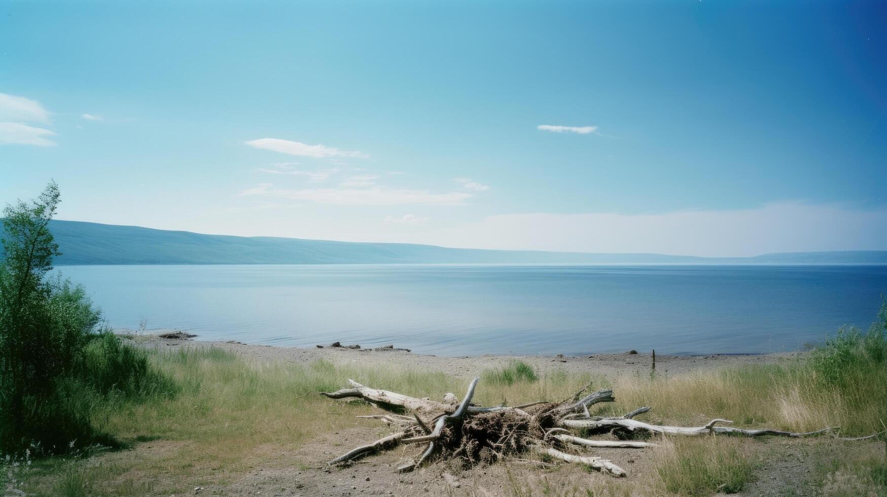 baïkal Lac dans été. illustration ai génératif photo