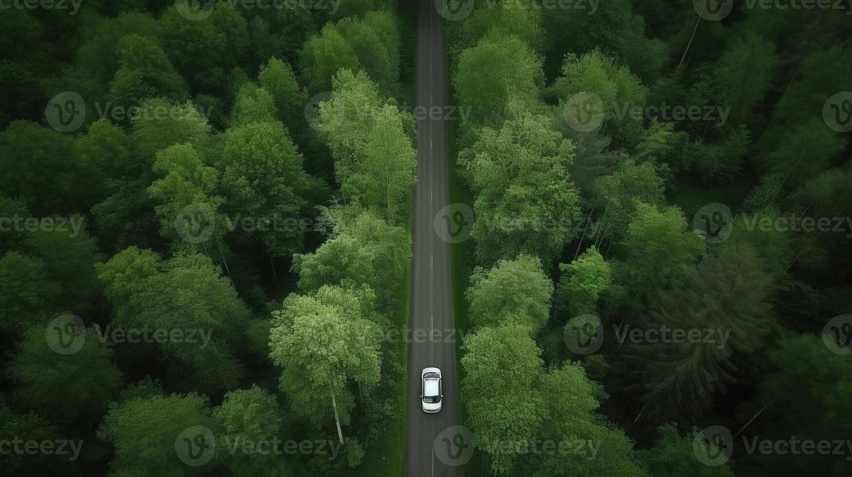 aéroporté voir vert Timberland avec voiture sur le haut noir rue. Créatif Ressource, ai généré photo