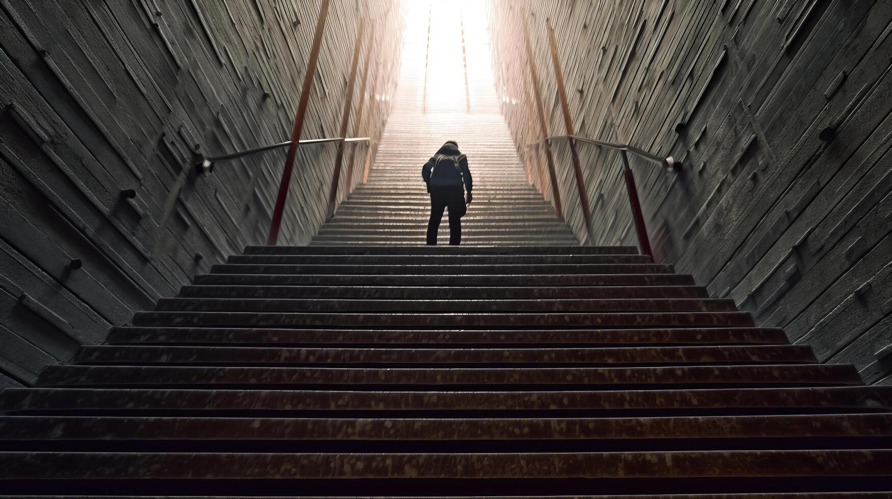 escaliers à paradis. illustration ai génératif photo