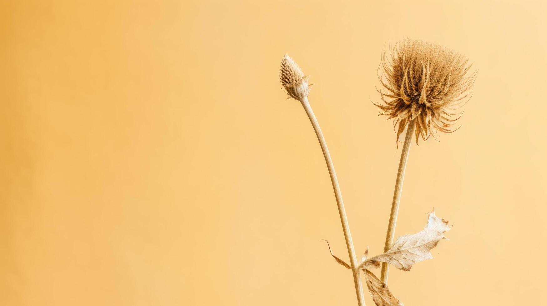 séché chardon fleurir. illustration ai génératif photo