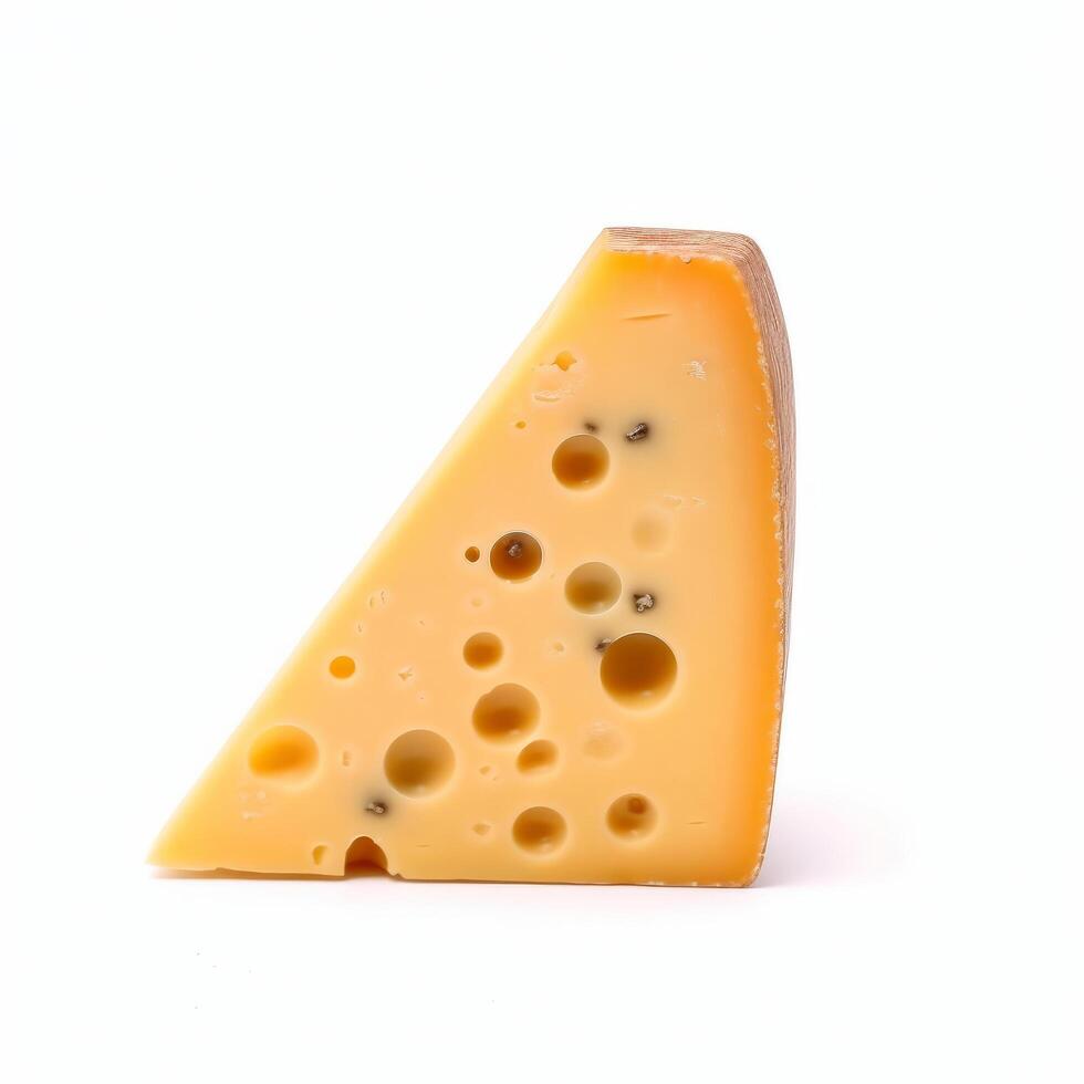 pièce de fromage isolé. illustration ai génératif photo