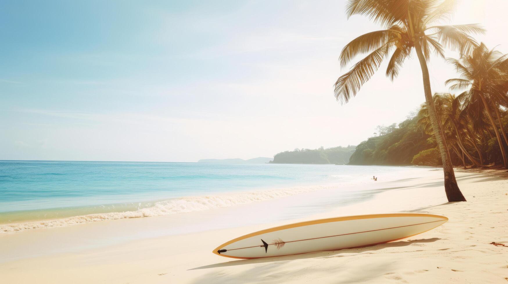 le surf planche Contexte. illustration ai génératif photo