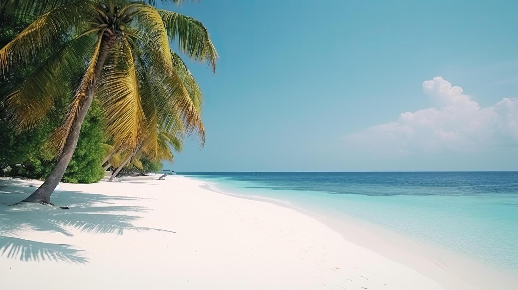 tropical île. illustration ai génératif photo