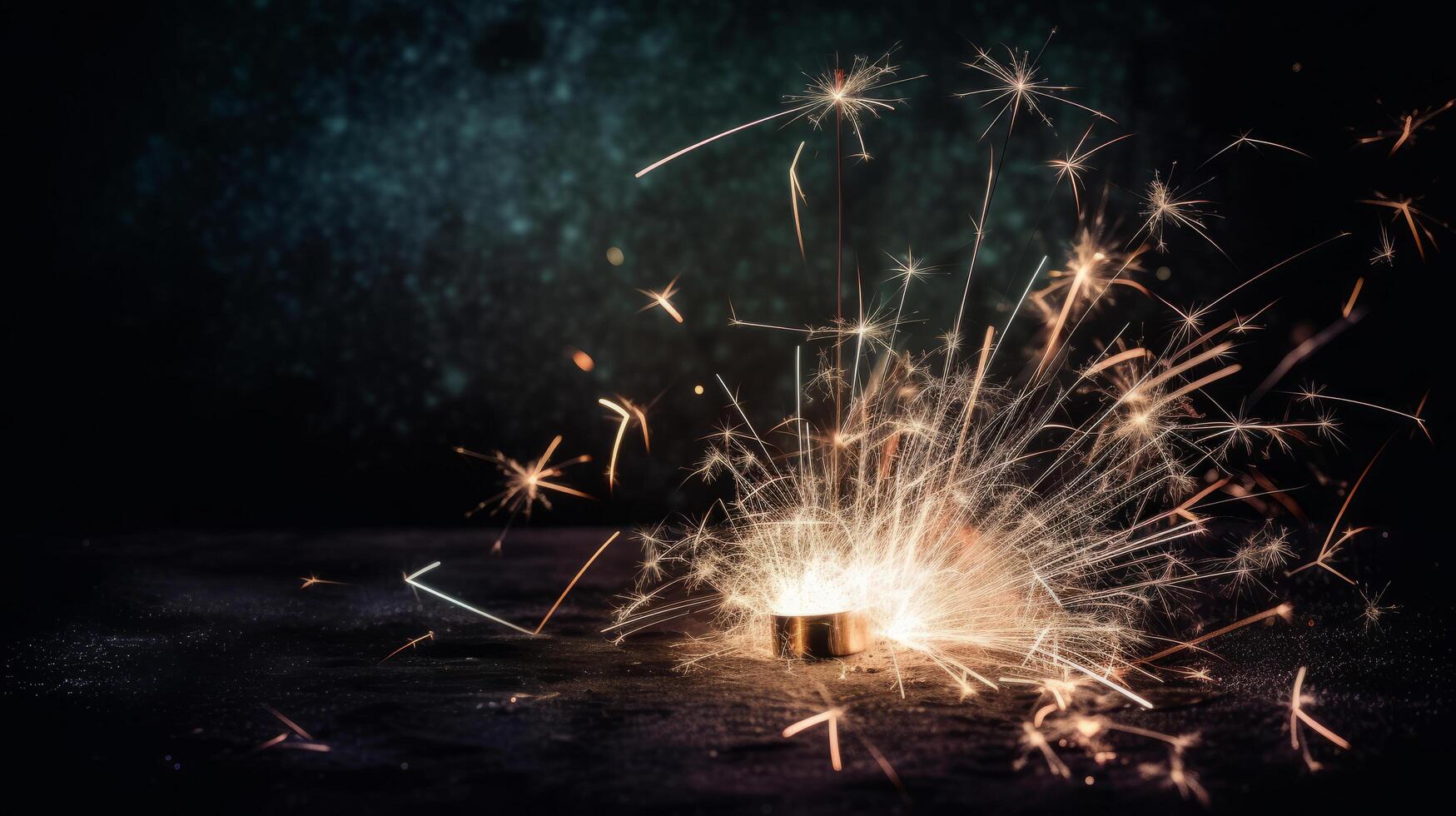 Nouveau année feux d'artifice. illustration ai génératif photo