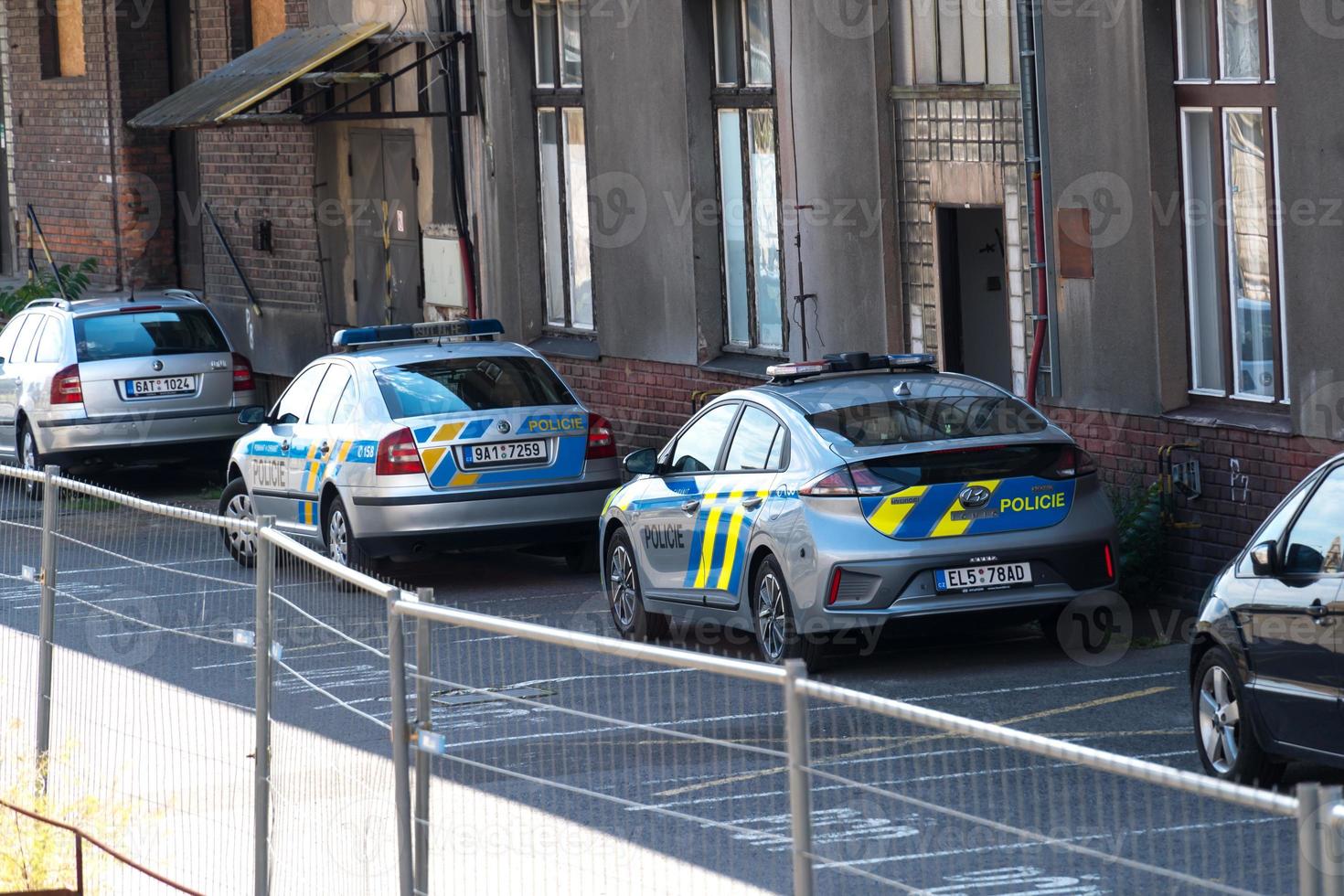 voitures de la police de la république tchèque photo