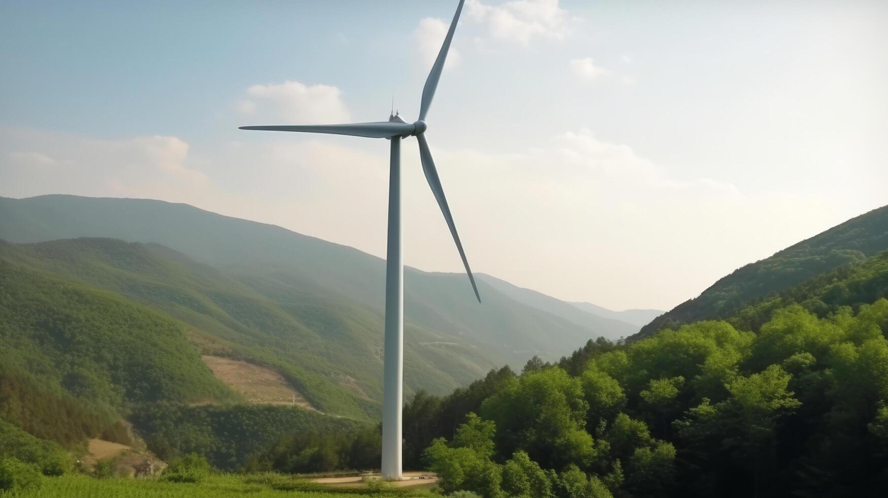 vent turbine Puissance Générateur illustration ai génératif photo