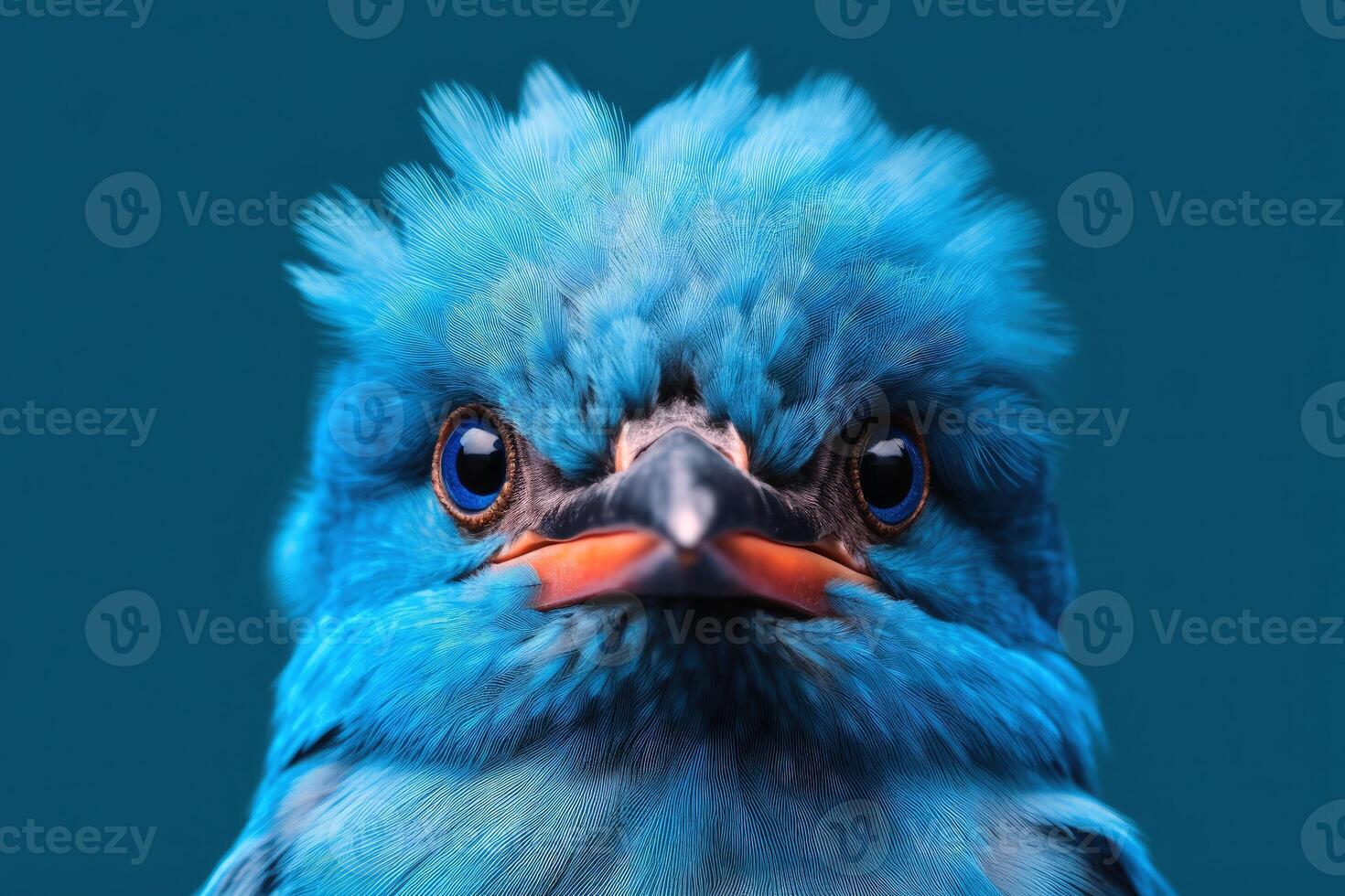 fascinant oiseau portrait la photographie établi avec génératif ai technologie. photo