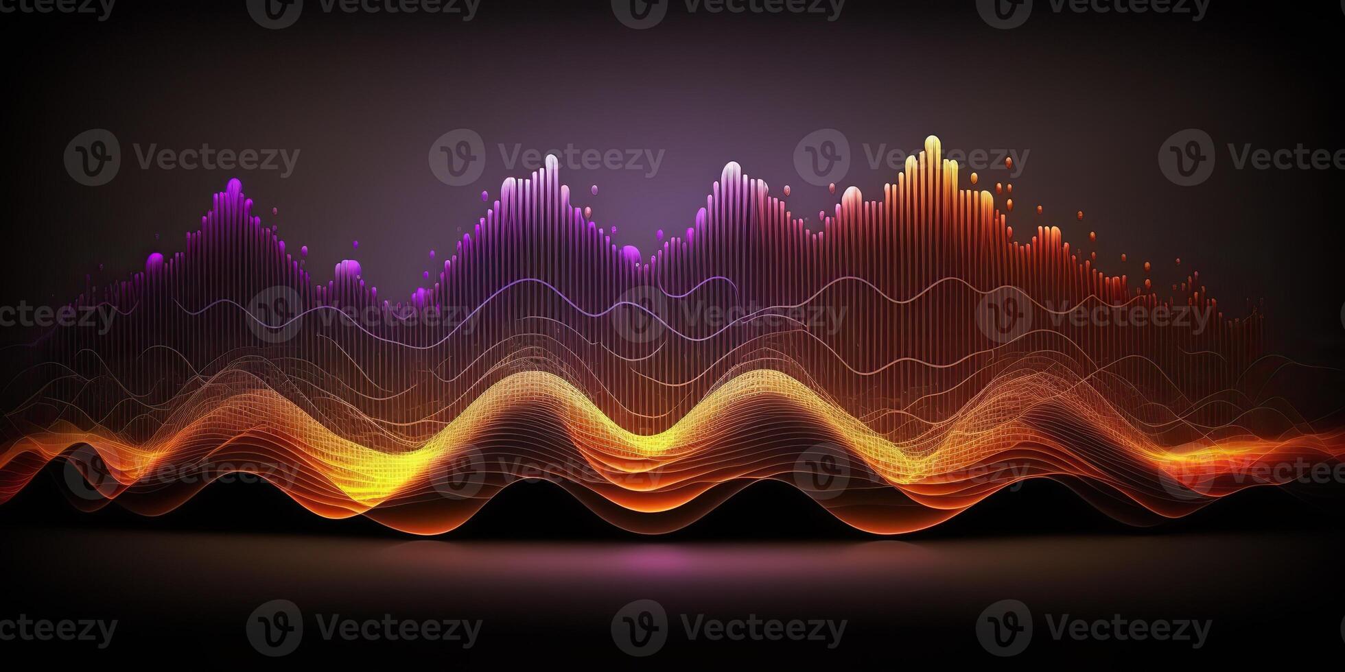 ai généré. ai génératif. la musique l'audio le volume spectre graphique. aussi pouvez être utilisé pour Stock commercialisation forex analytique. graphique art photo