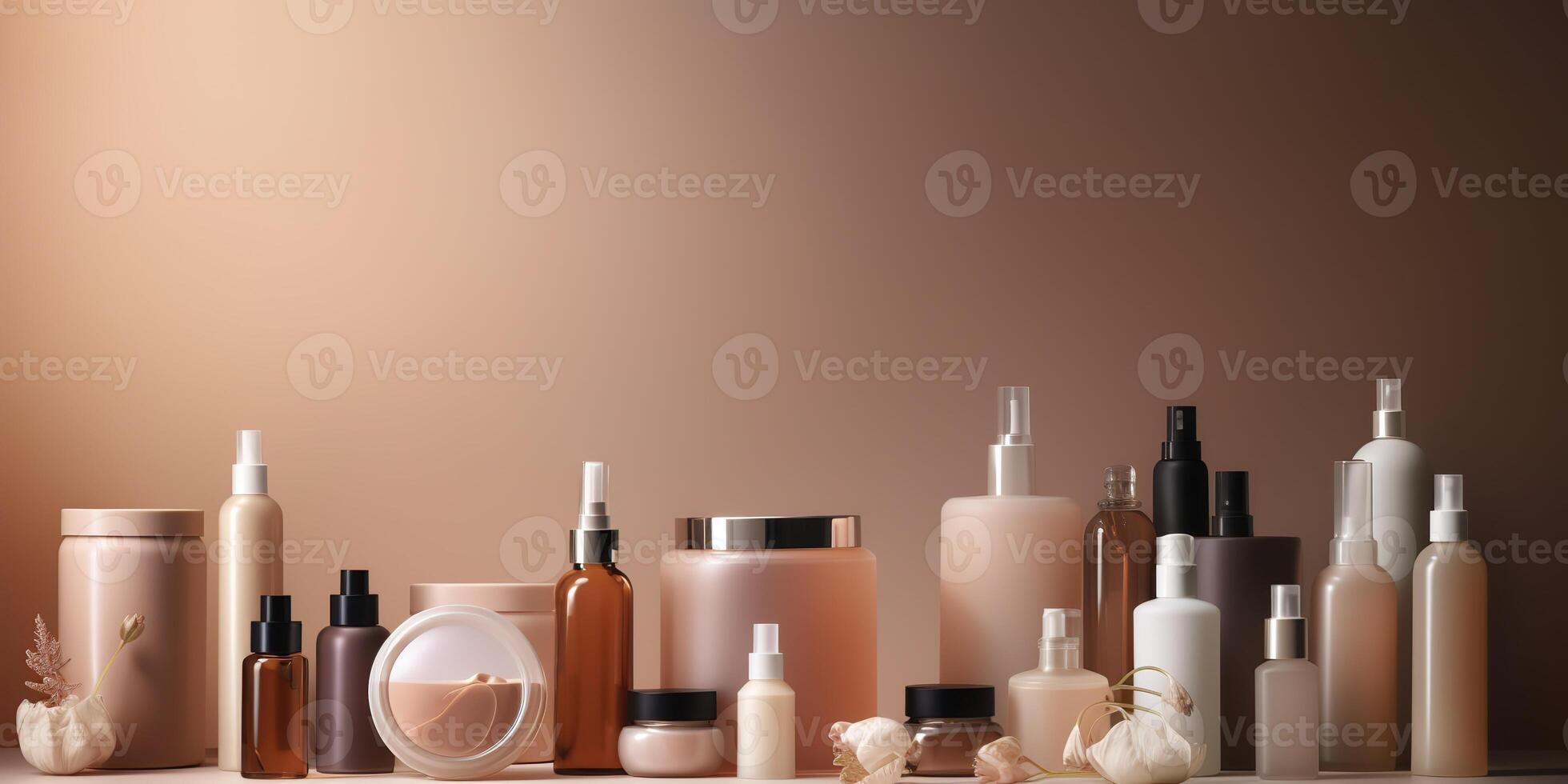 ai généré. ai génératif. photo réaliste illustration de différent peau corps se soucier des produits. beauté en bonne santé luxe mode de vie. graphique art