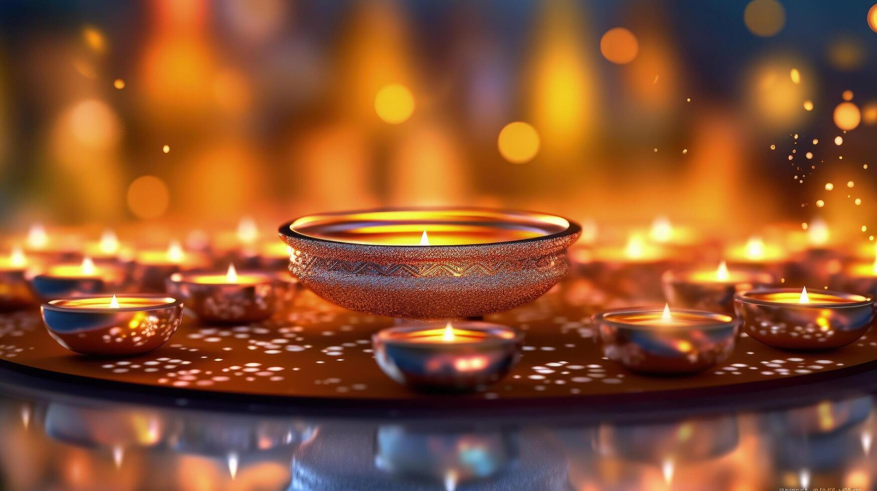 content diwali Contexte. illustration ai génératif photo