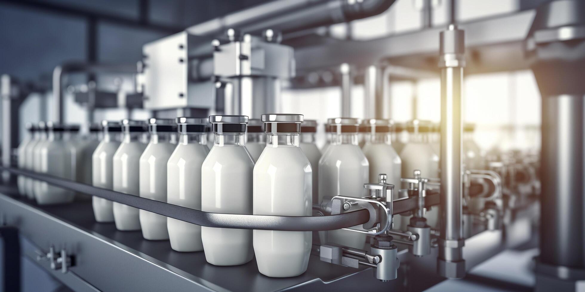 le Lait usine avec ai généré. photo