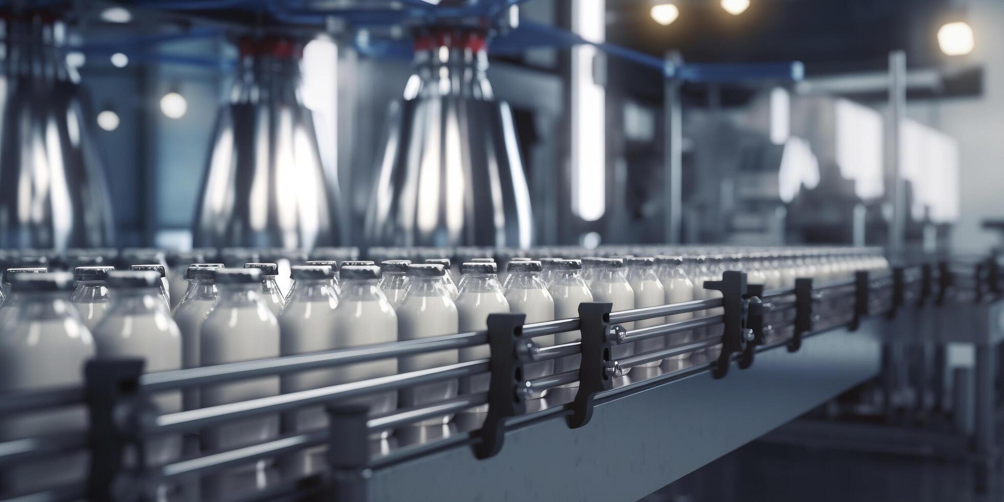 le Lait usine avec ai généré. photo