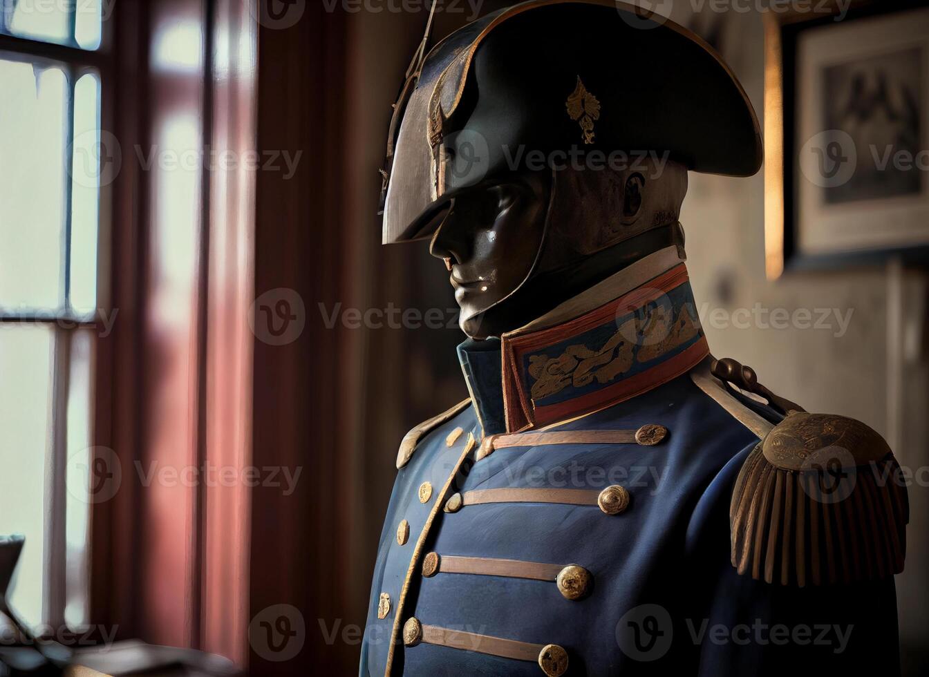 Masculin militaire uniforme de le 19e siècle. ai généré photo