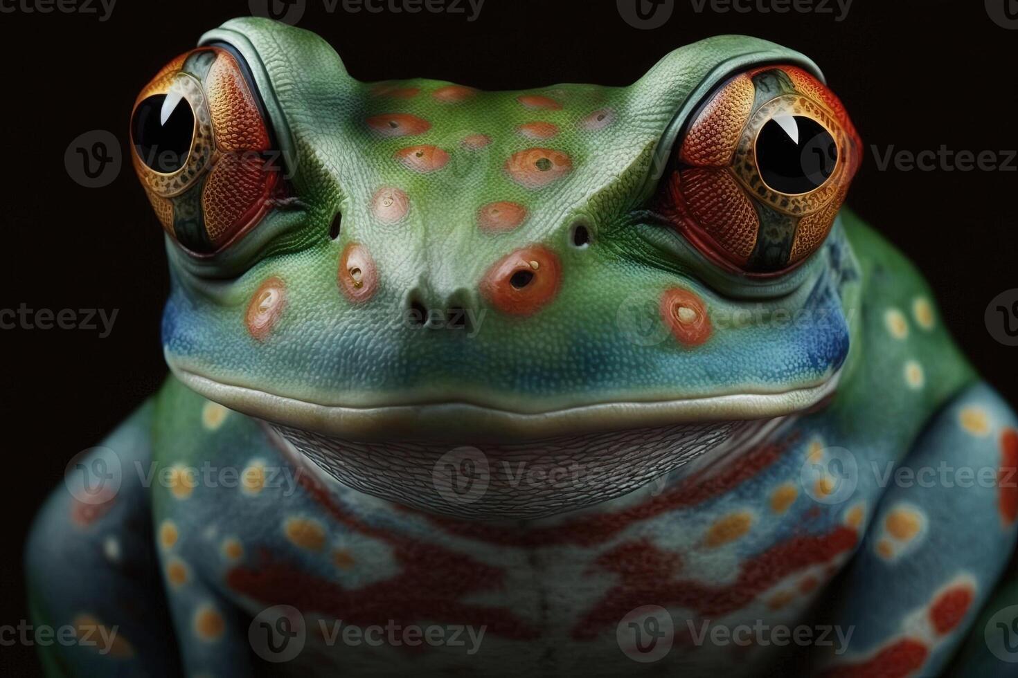 grenouille pitre peint visage cirque animal illustration génératif ai photo