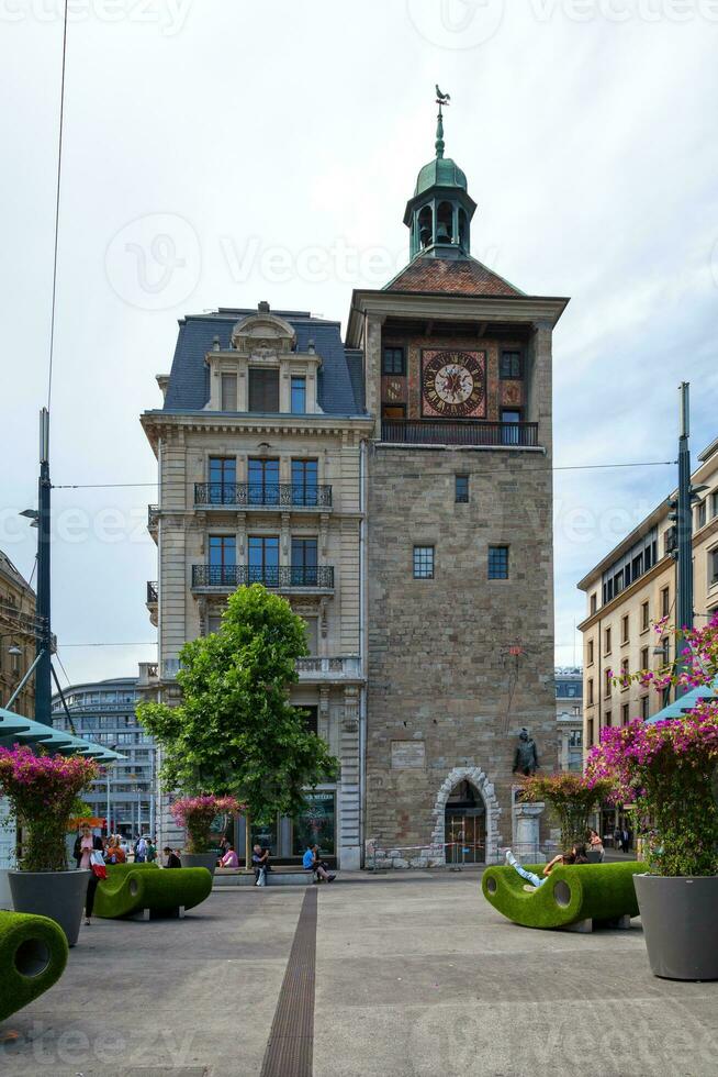 la tour de le île dans Genève photo