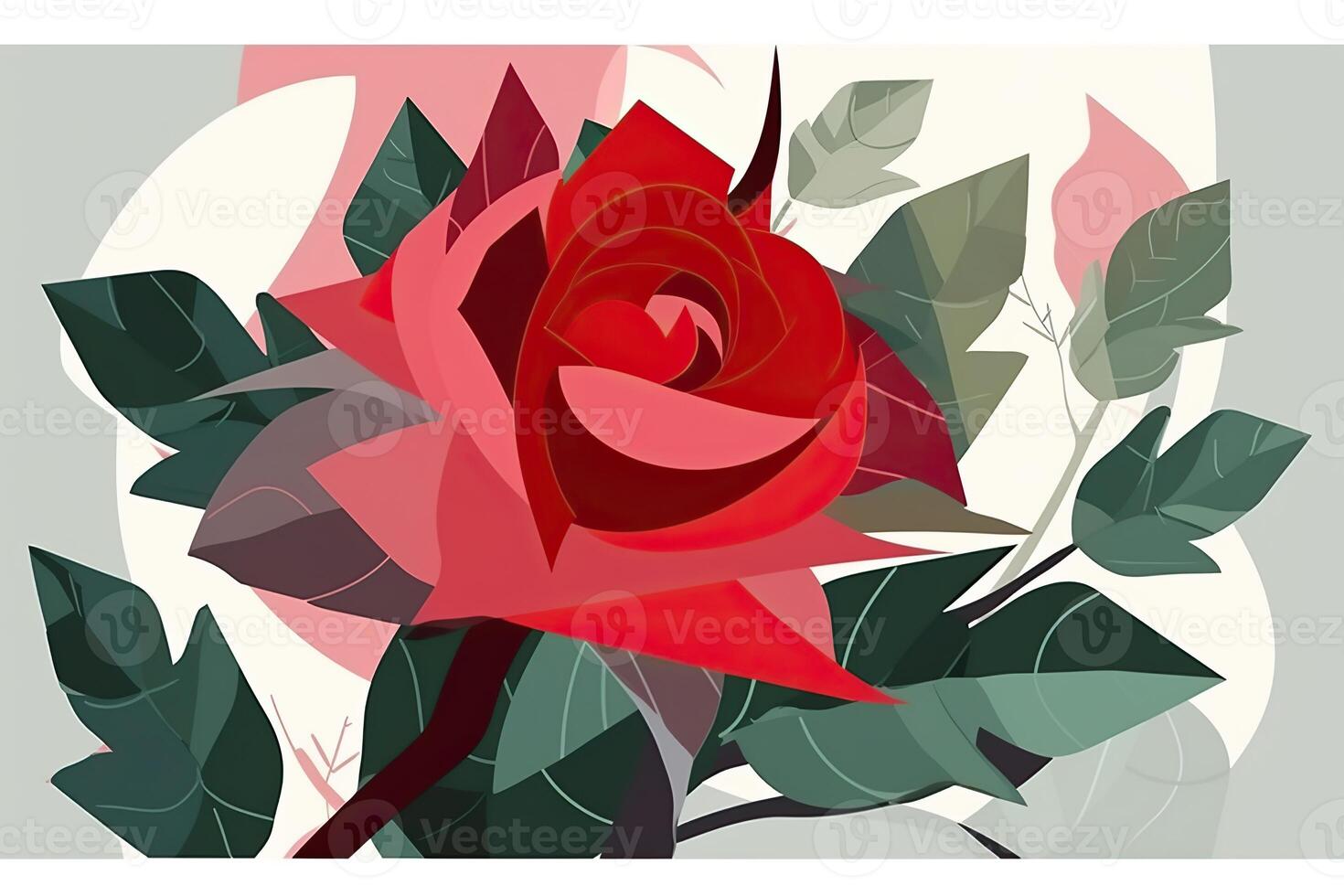 magnifique aquarelle des roses isolé sur blanc Contexte. rouge des roses fleur pour mère journée et valentines journée cartes postales et salutation cartes. génératif ai. photo
